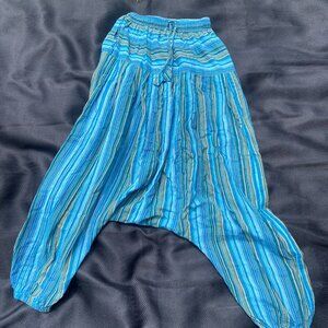 492-You Are Unique💙 Striped Harem Pants
